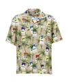 Rhude Cigarette Print Button Up In Nude