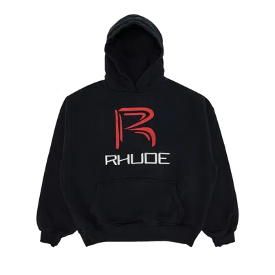 Pre-owned Rhude Circuit Logo Hoodie 'vintage Black'