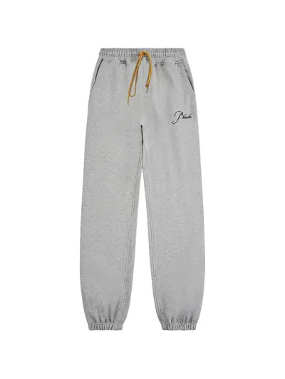 Rhude Classic Cuffed Sweatpants In Gray
