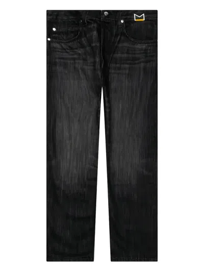 Rhude Classic Logo-patch Jeans In Black