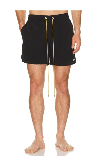 Rhude Classic Logo Swim Short In Black