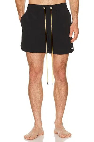 Rhude Classic Logo Swim Short In Black