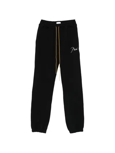Rhude Classique Cuffed Sweatpant For Men In Blackwhite
