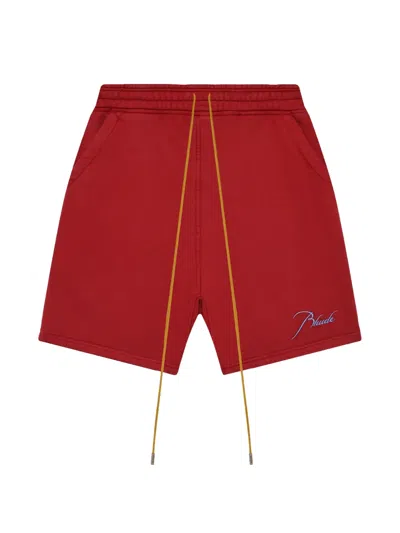 Rhude Classique Logo-print Shorts In Red