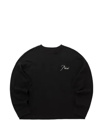 Rhude Classique Reverse Long-sleeve T-shirt In Black