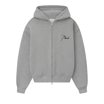 Pre-owned Rhude Classique Zip Up Hoodie 'grey' | Men's Size S