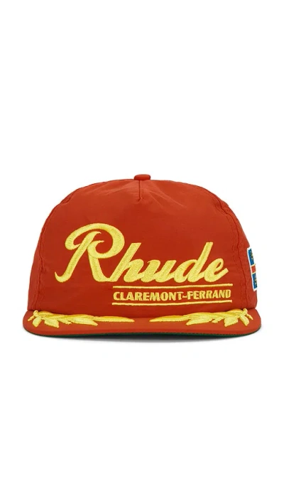 Rhude Clermont-ferrand Souvenir Hat In Red