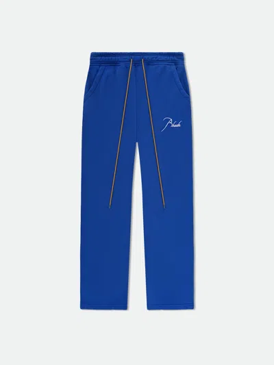 Rhude Cobalt Blue Cotton Joggers