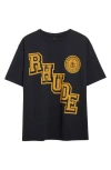 Rhude University Crest Graphic Print T-shirt In Black