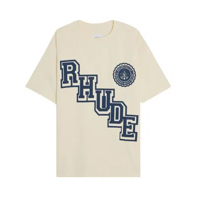 Pre-owned Rhude Collegiate Crest Tee 'vintage White'