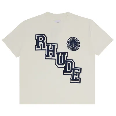 Pre-owned Rhude Collegiate Crest Tee 'vintage White'
