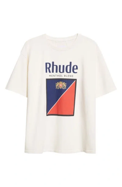Rhude Collins Fumar Graphic T-shirt In White