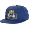 Rhude Collins Fumar Nylon Baseball Cap In Blue