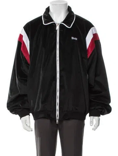 Pre-owned Rhude Colorblock Pattern Bomber Jacket W/ Tags In Black