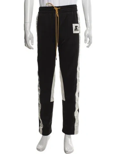 Pre-owned Rhude Colorblock Pattern Lounge Bottoms In Black