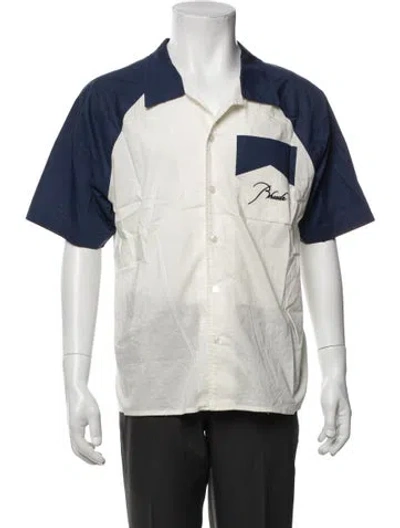 Pre-owned Rhude Colorblock Pattern Short Sleeve Shirt