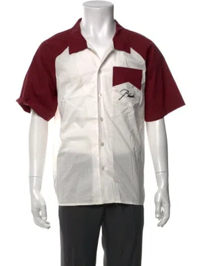 Pre-owned Rhude Colorblock Pattern Short Sleeve Shirt In Multi