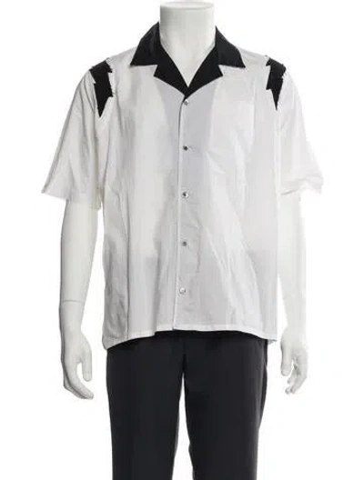 Pre-owned Rhude Colorblock Pattern Short Sleeve Shirt In Neutral