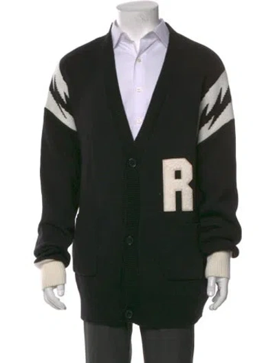 Pre-owned Rhude Colorblock Pattern V-neck Cardigan In Multi