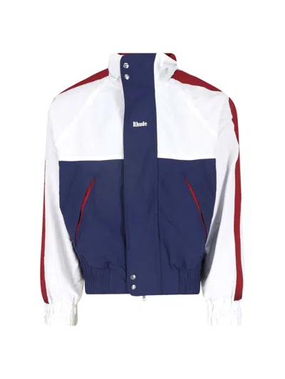 RHUDE COLOR-BLOCK SNAP BUTTON CLOSURE CASUAL JACKET
