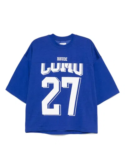 Rhude Como T-shirt In Blue