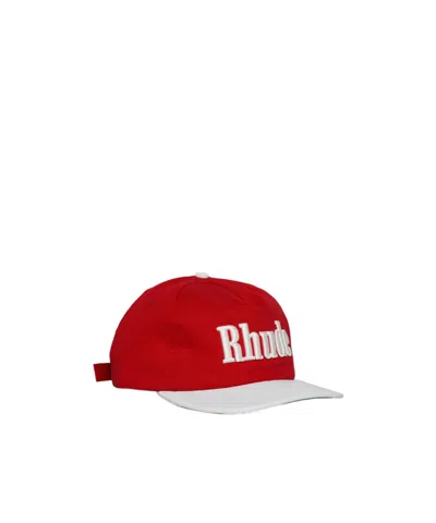 RHUDE RHUDE CONTRAST LOGO STRAPBACK HAT