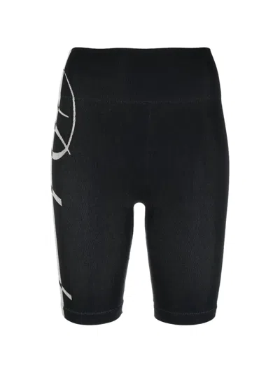 Rhude Core Techknit Cycling Shorts In Black