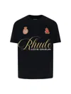 Rhude Script Crest T-shirt In Black