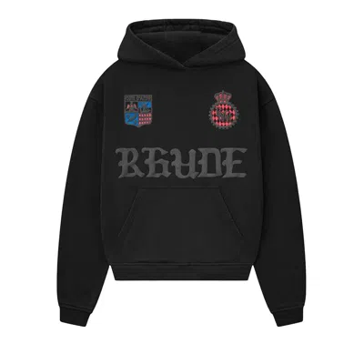 Pre-owned Rhude Côte D'azur Crest Hoodie 'black'