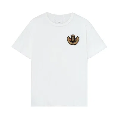 Pre-owned Rhude Côte D'azur Crest Tee 'stark White' | Men's Size L