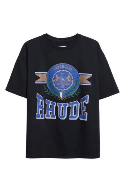 RHUDE RHUDE COTSWOLD CREST GRAPHIC T-SHIRT