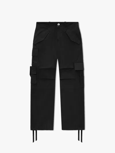 Rhude Cotton Cargo Women's Pants In Black
