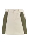 Rhude Cotton Mini Skirt In Panna