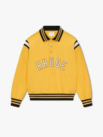 Rhude Cotton Polo Women's Shirt In Yellow