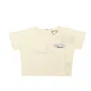 Rhude Cream And Lilac Cotton Logo Short Sleeve T-shirt In Nude
