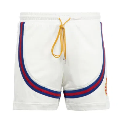 Pre-owned Rhude Crest Veille Track Shorts 'off White/navy/red' | Men's Size M