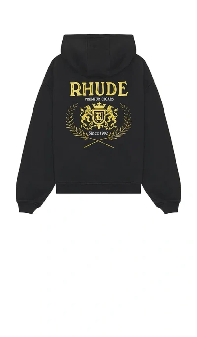 Rhude Cresta Hoodie In Black