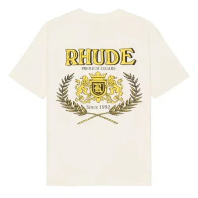Pre-owned Rhude Cresta Cigar Short Sleeve Tee Shirt Vintage White