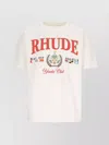 Rhude Crew Neck Graphic Print Short Sleeves In White