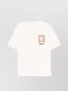 Rhude Crew Neck Graphic Print Straight Hem In White