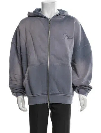 Pre-owned Rhude Crew Neck Long Sleeve Hoodie W/ Tags In Blue