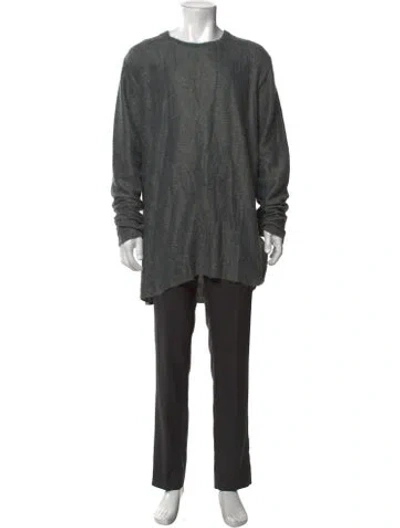 Pre-owned Rhude Crew Neck Long Sleeve Sweatshirt In Grey