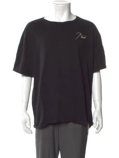 Pre-owned Rhude Crew Neck Short Sleeve T-shirt In Black
