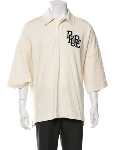 Pre-owned Rhude Crew Neck Three-quarter Sleeve Polo Shirt In Neutral