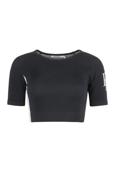 Rhude Crop-top With Logo In Black