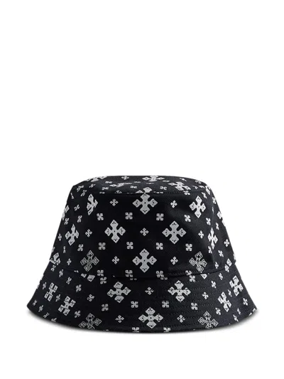 Rhude Cross Bandana Bucket Hat In Black