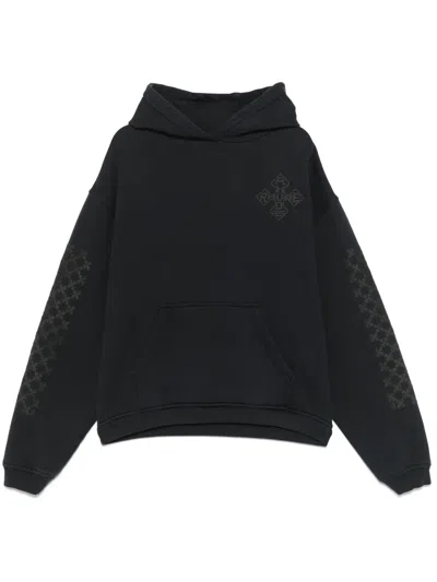 Rhude Cross-logo Hoodie In Black