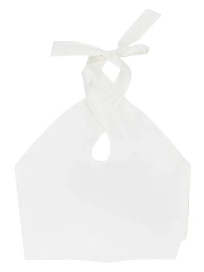 Rhude White Cross-tie Blouse