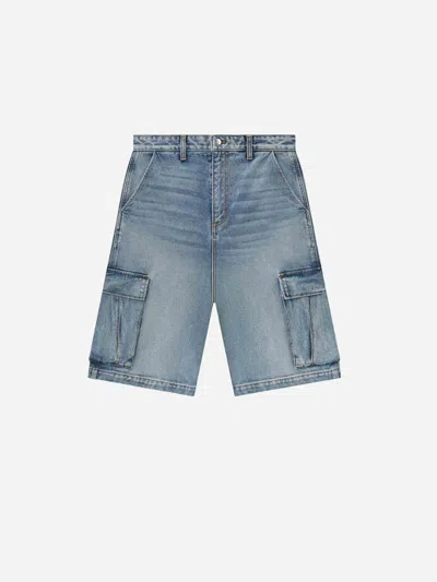 Rhude Denim Cargo Bermuda Shorts