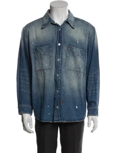 Pre-owned Rhude Denim Jacket In Blue